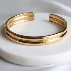 18K Gold Filled Adjustable Cuff Bracelet Bangle